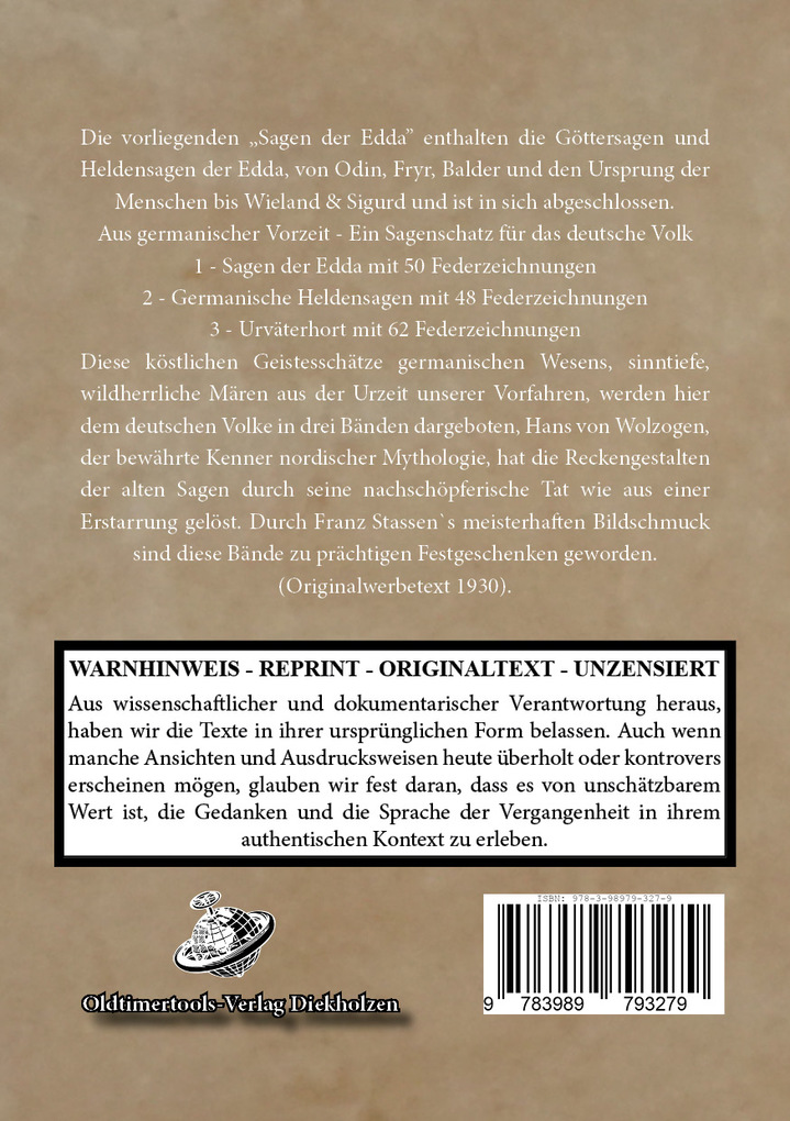 Weitere Ansicht: Sagen der Edda | Hans von Wolzogen