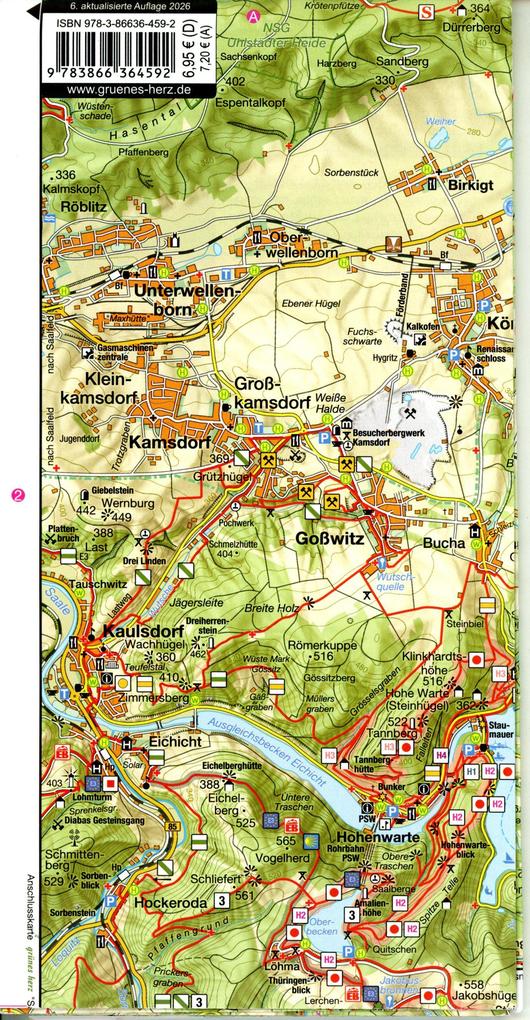 Weitere Ansicht: Wanderkarte Saalestauseen