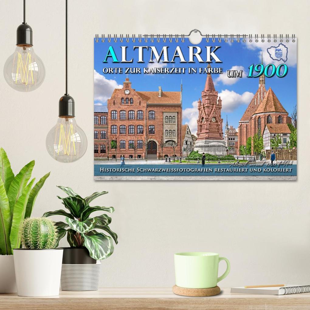 Weitere Ansicht: Altmark um 1900 - Orte zur Kaiserzeit in Farbe - kolorierte Fotografien (Wandkalender 2026 DIN A4 quer), CALVENDO Monatskalender | André Tetsch, Calvendo