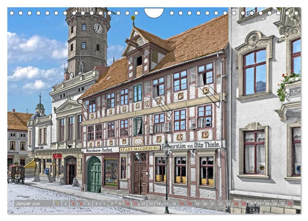 Weitere Ansicht: Altmark um 1900 - Orte zur Kaiserzeit in Farbe - kolorierte Fotografien (Wandkalender 2026 DIN A4 quer), CALVENDO Monatskalender | André Tetsch, Calvendo