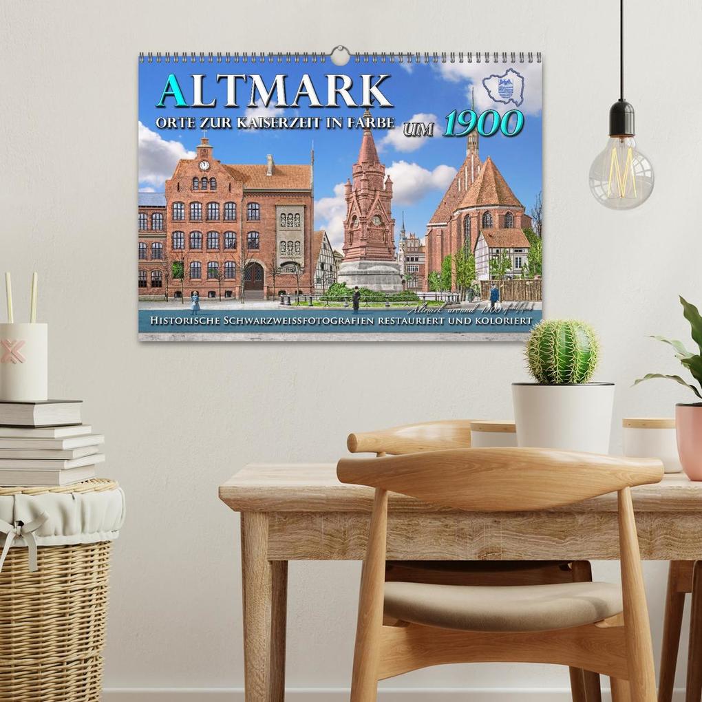 Weitere Ansicht: Altmark um 1900 - Orte zur Kaiserzeit in Farbe - kolorierte Fotografien (Wandkalender 2026 DIN A3 quer), CALVENDO Monatskalender | André Tetsch, Calvendo