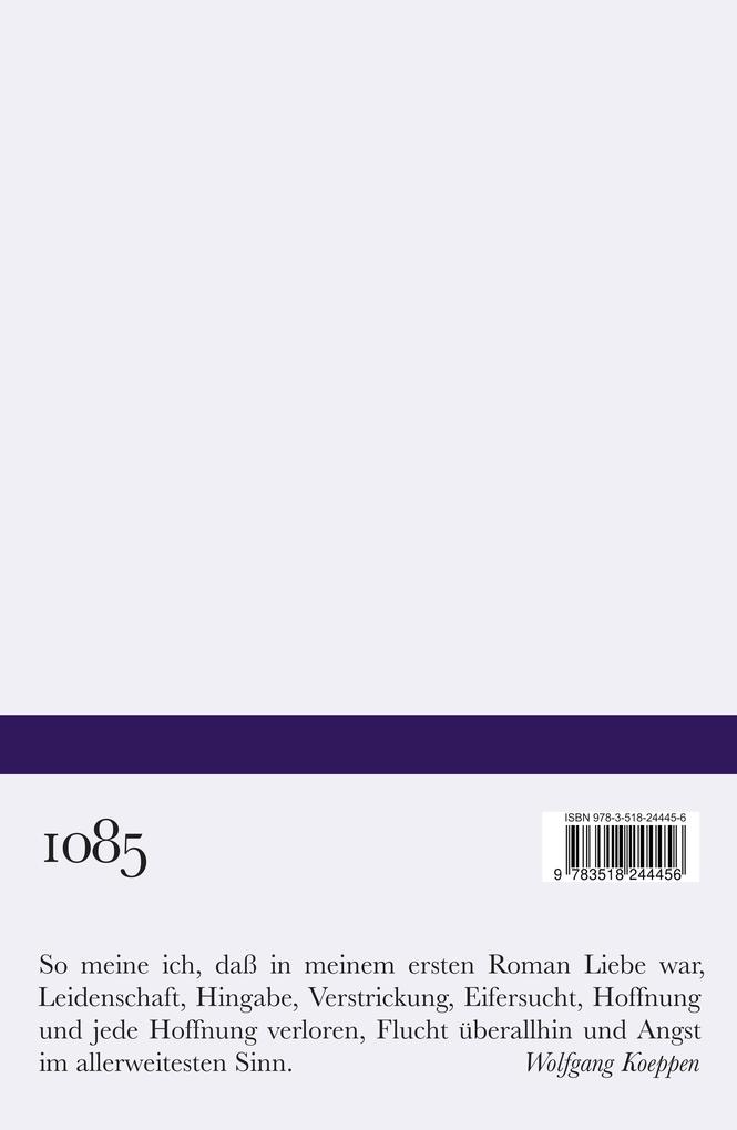 Weitere Ansicht: Eine unglückliche Liebe | Wolfgang Koeppen
