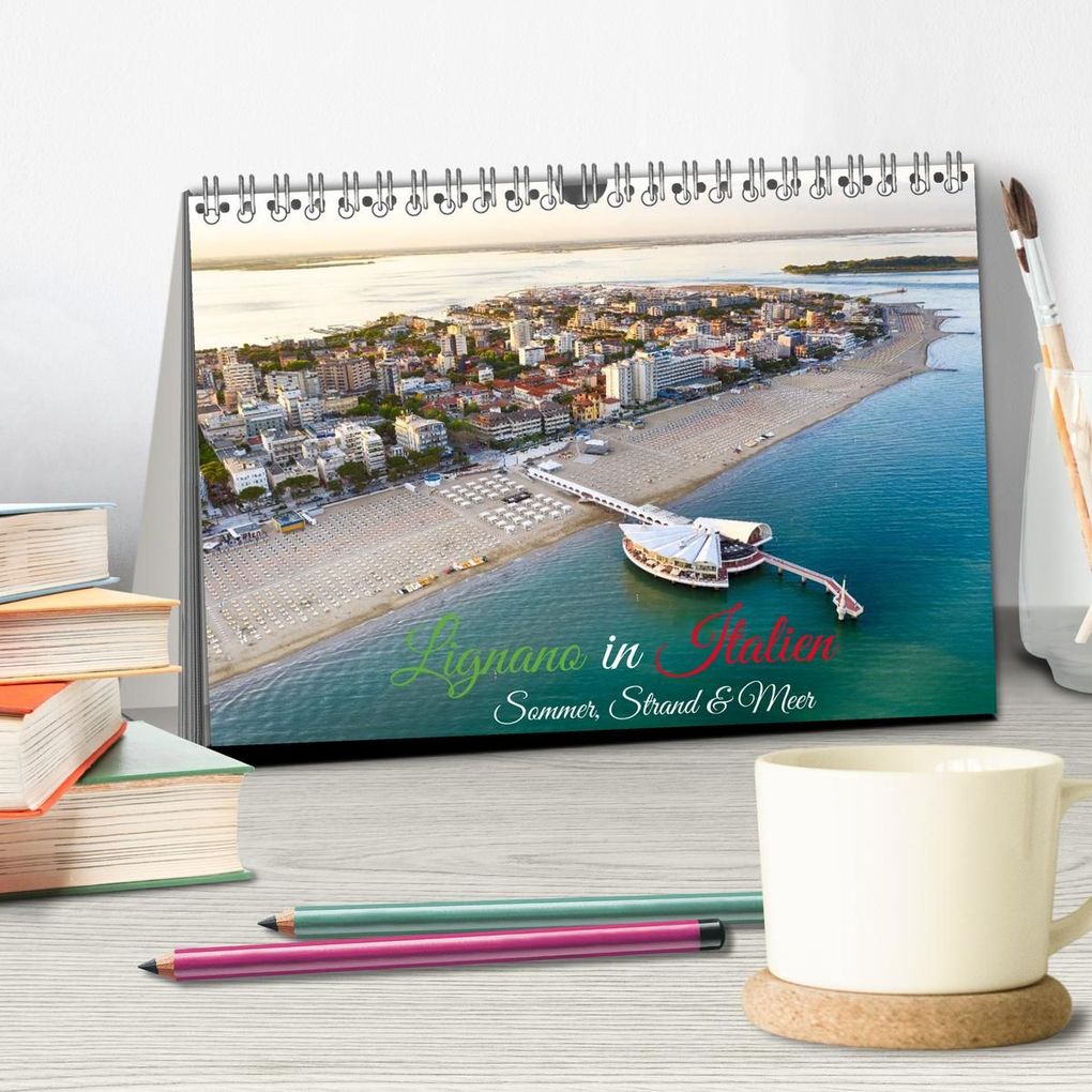 Weitere Ansicht: Lignano in Italien. Sommer Strand und Meer (Tischkalender 2026 DIN A5 quer), CALVENDO Monatskalender | Martin Dworschak, Calvendo