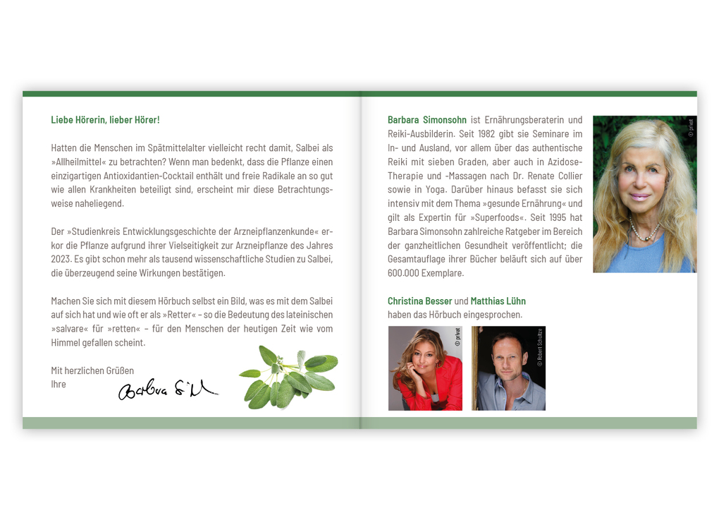 Weitere Ansicht: Salbei - Mutter aller Heilpflanzen. Hörbuch | Barbara Simonsohn