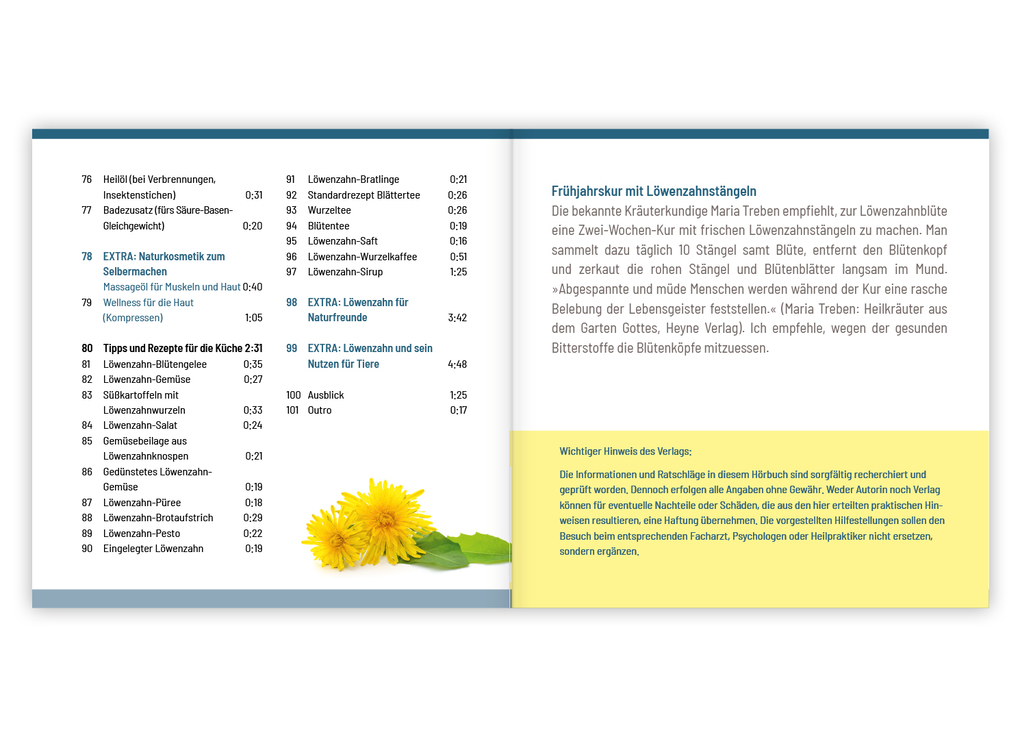 Weitere Ansicht: Löwenzahn - Wunderkraut für Resilienz und Lebenskraft. Hörbuch | Barbara Simonsohn