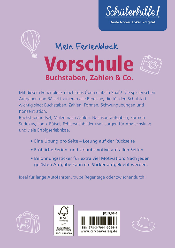 Weitere Ansicht: Mein Ferienblock - Vorschule