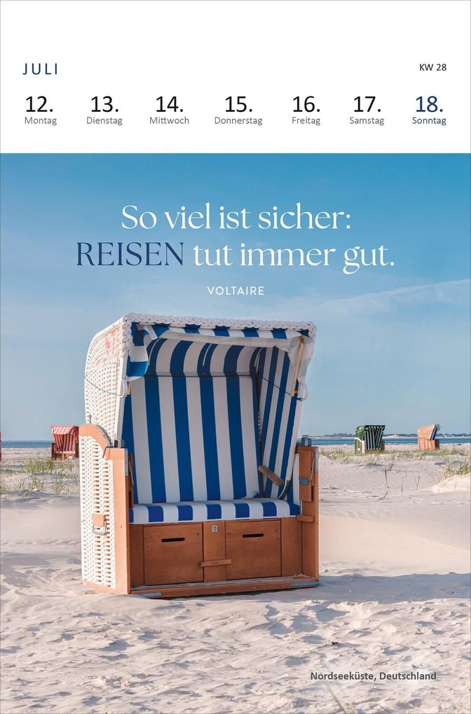 Weitere Ansicht: Wochenkalender Träume dich um die Welt 2027