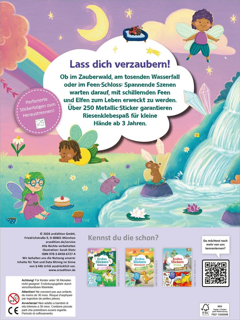 Weitere Ansicht: Erstes Stickern Metallic - Feen