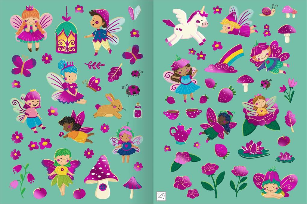 Weitere Ansicht: Erstes Stickern Metallic - Feen