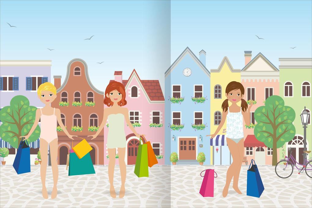 Weitere Ansicht: Das superdicke Stickerheft - Anziehpuppen