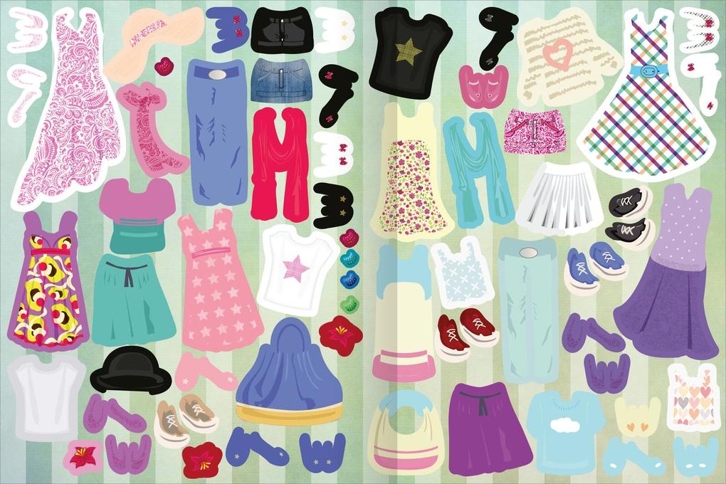 Weitere Ansicht: Das superdicke Stickerheft - Anziehpuppen