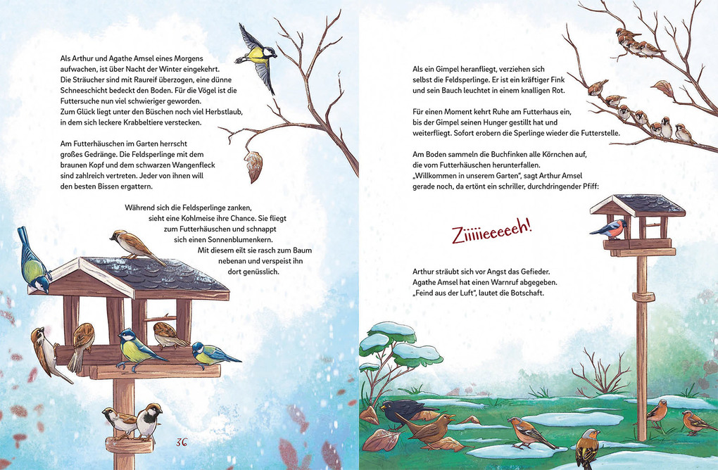 Weitere Ansicht: Arthur & Agathe Amsel - Abenteuer am Futterhaus | Nicole Jüngling