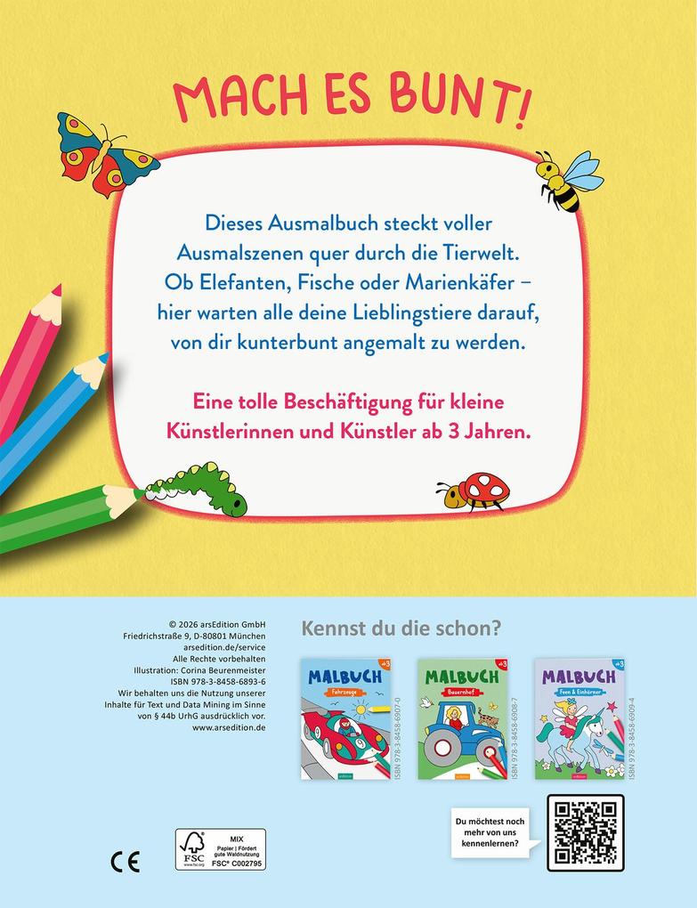 Weitere Ansicht: Malbuch Tiere
