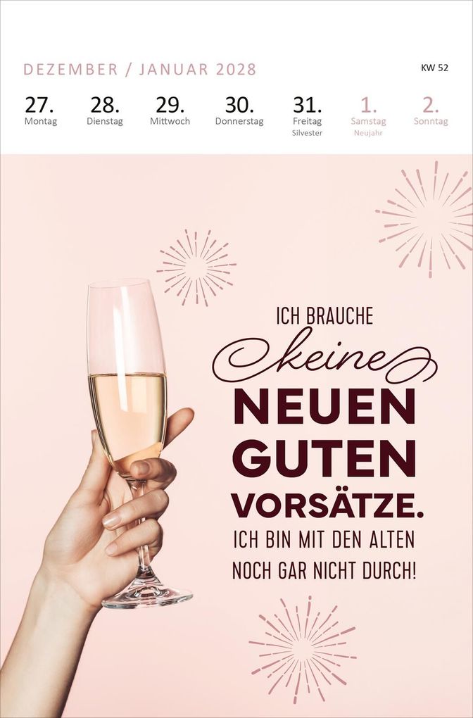 Weitere Ansicht: Wochenkalender Mir geht's nicht gut, ich glaub ich hab Montag 2027