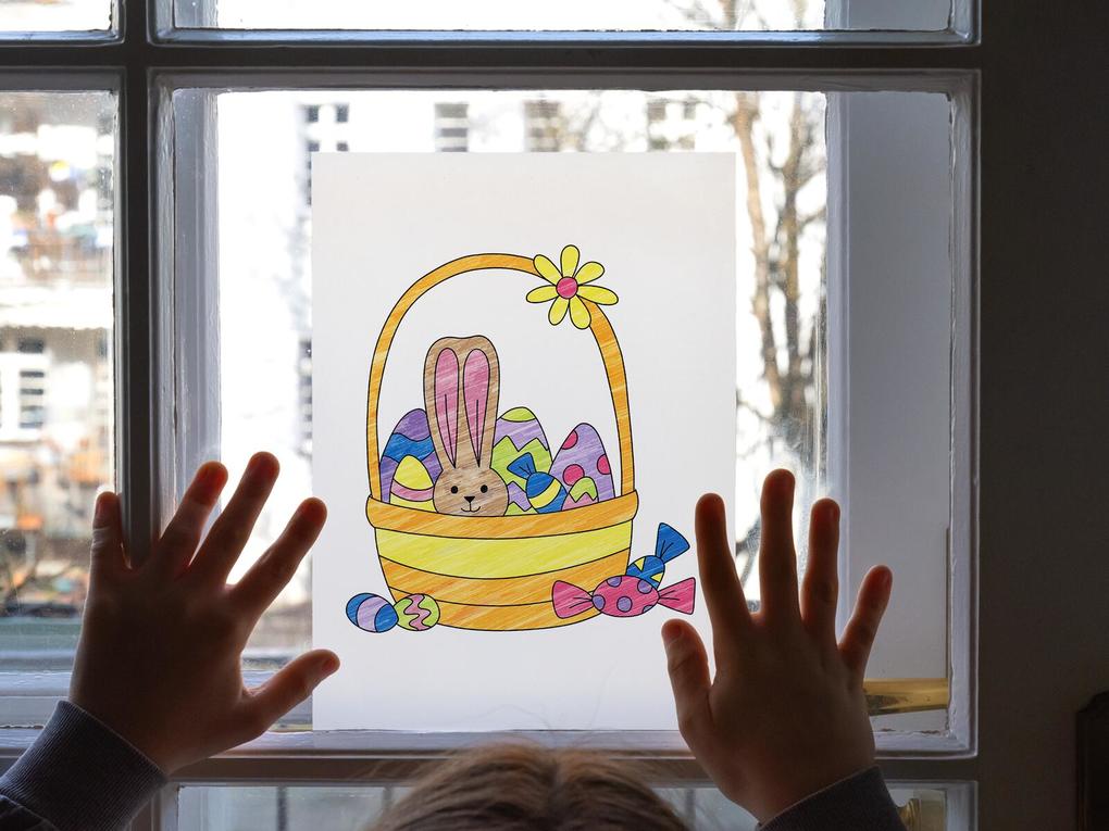 Weitere Ansicht: Ausmal-Fensterbilder Ostern