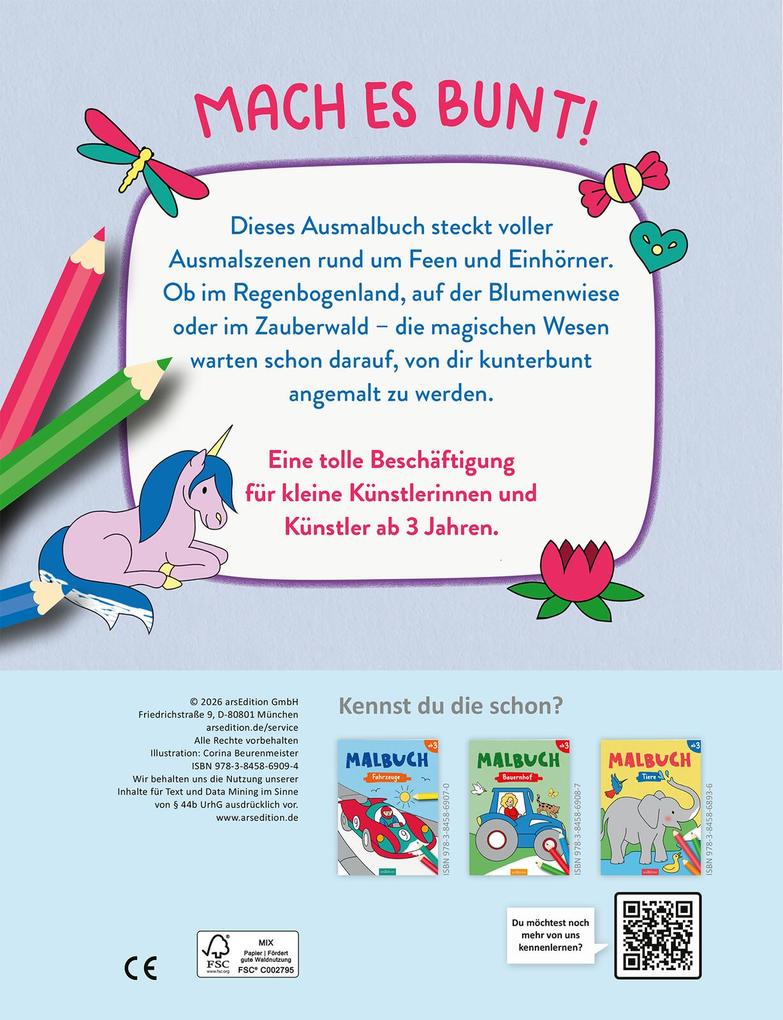 Weitere Ansicht: Malbuch Feen & Einhörner