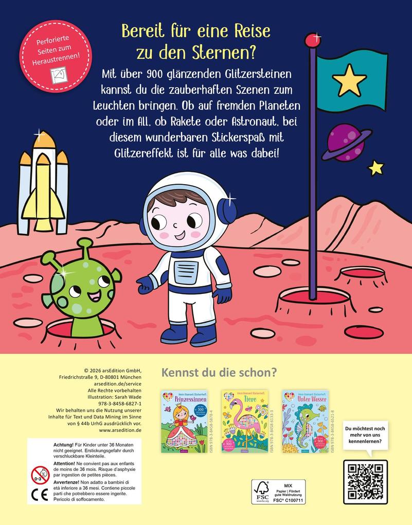 Weitere Ansicht: Mein Diamant-Stickerheft - Weltall