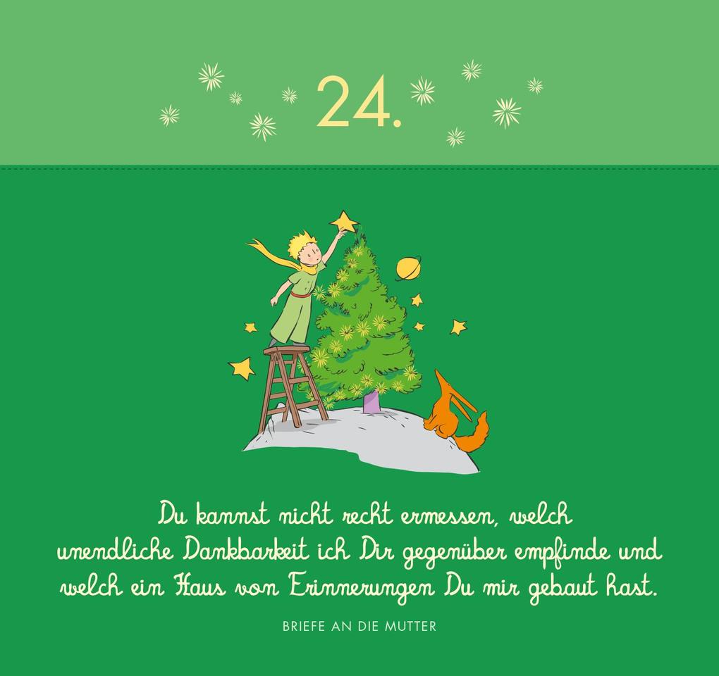 Weitere Ansicht: Postkarten-Adventskalender. Der Kleine Prinz. 24 liebe Wünsche für dich