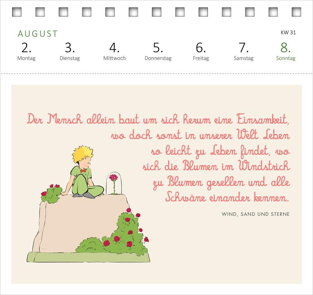 Weitere Ansicht: Postkartenkalender Man sieht nur mit dem Herzen gut ... 2027