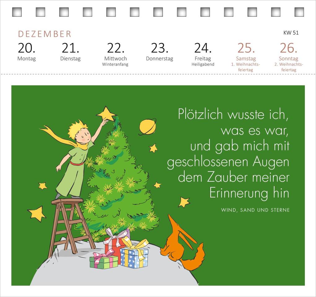 Weitere Ansicht: Postkartenkalender Man sieht nur mit dem Herzen gut ... 2027