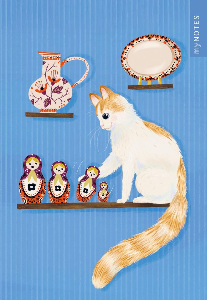Weitere Ansicht: myNOTES Papeterie: Notizheft Katzen regieren die Welt - Katzenspiel