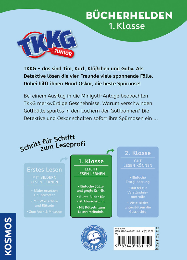 Weitere Ansicht: TKKG Junior, Bücherhelden 1. Klasse, Die Minigolf-Mission | Kirsten Vogel