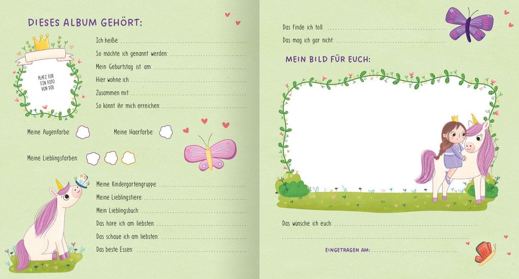 Weitere Ansicht: Meine Kindergartenfreunde - Einhorn und Prinzessin