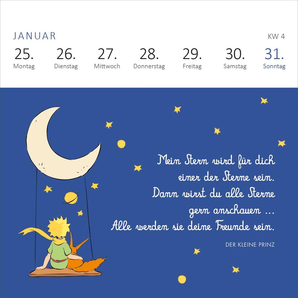 Weitere Ansicht: Mini-Wochenkalender Der Kleine Prinz 2027