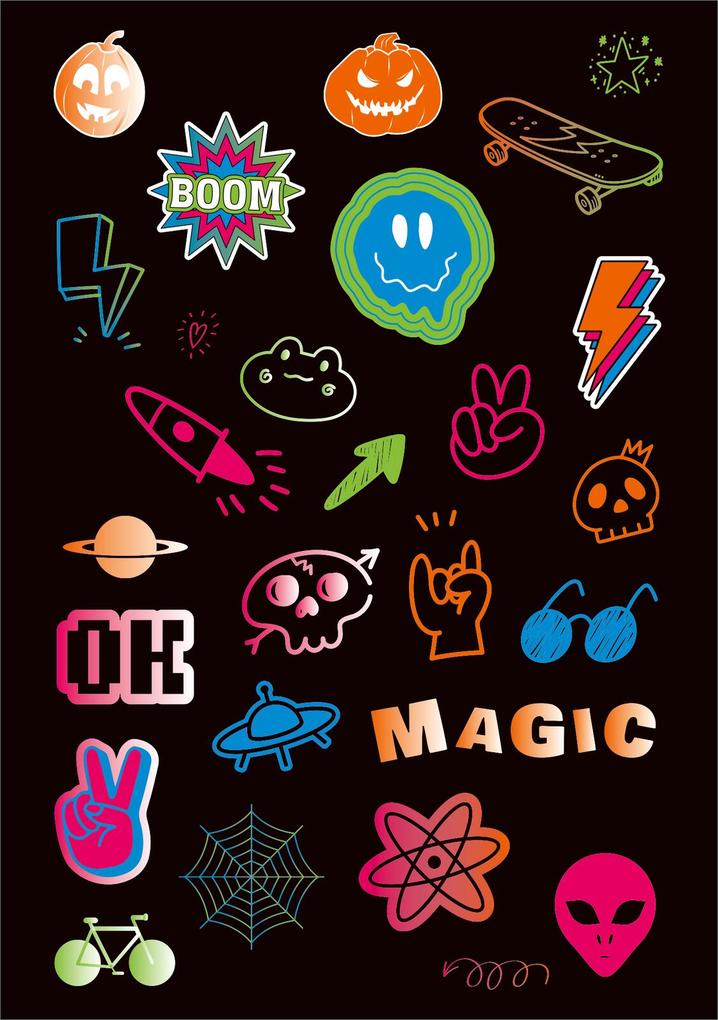 Weitere Ansicht: Neon-Sticker