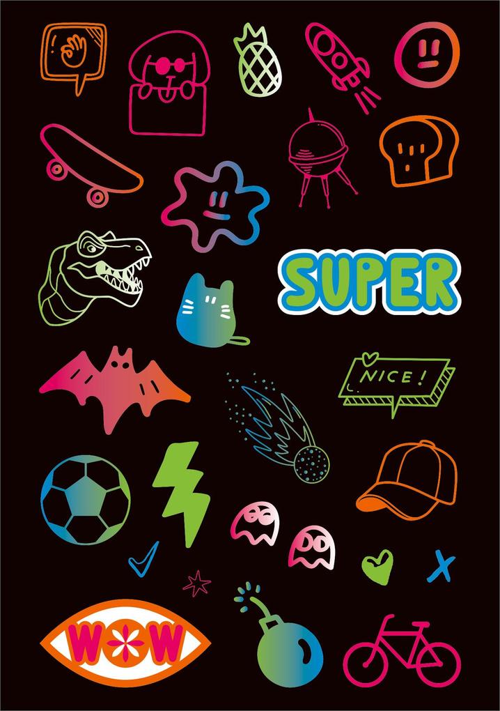 Weitere Ansicht: Neon-Sticker