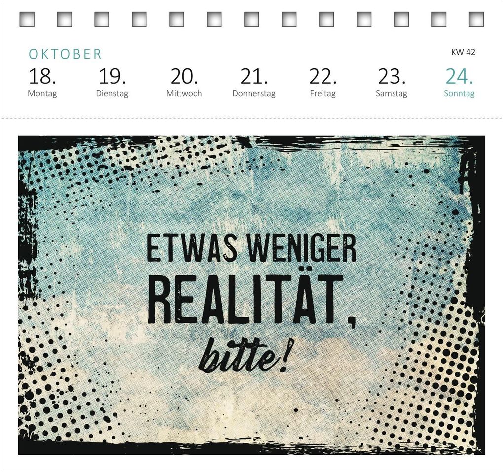 Weitere Ansicht: Postkartenkalender Meine Schokoladenseite hab ich aufgegessen. 2027