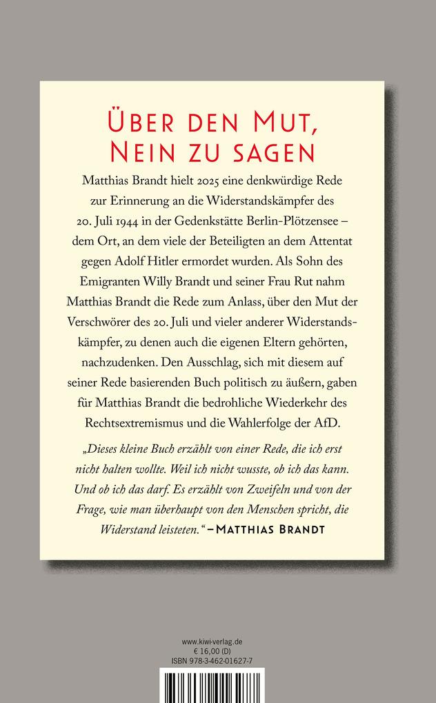 Weitere Ansicht: Nein sagen | Matthias Brandt