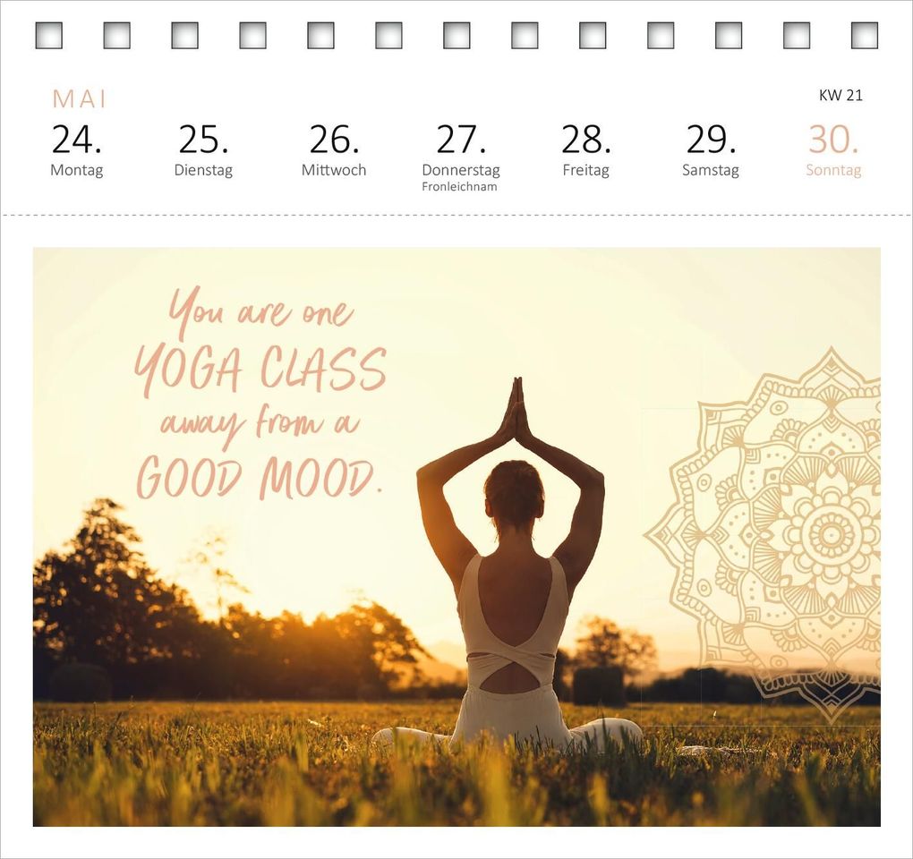 Weitere Ansicht: Postkartenkalender Yogaglück für jeden Tag 2027