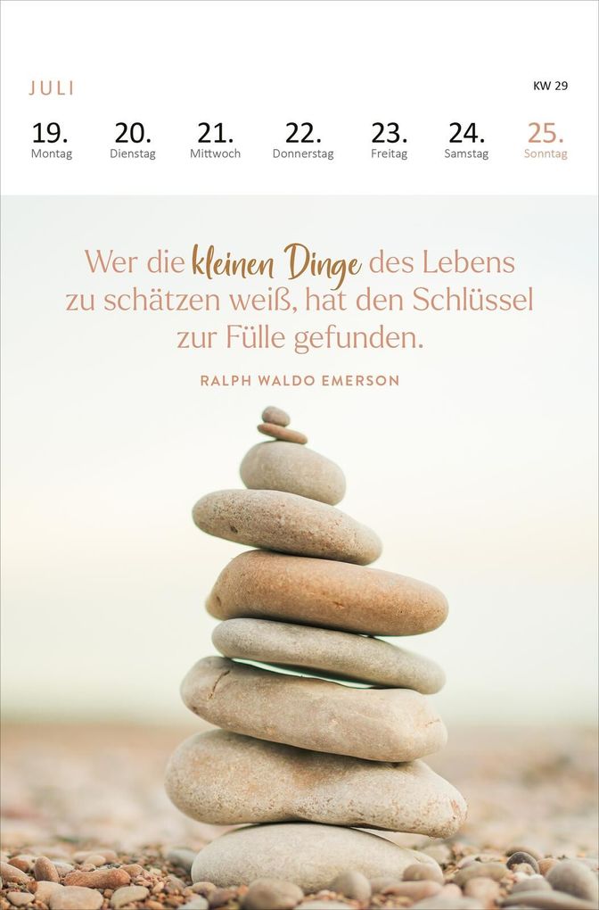 Weitere Ansicht: Wochenkalender 365 Tage Gelassenheit 2027