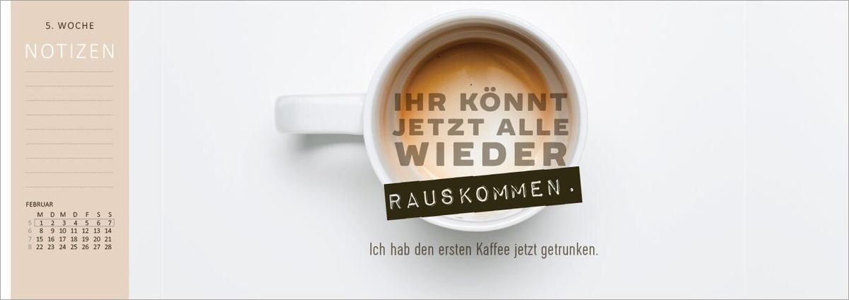 Weitere Ansicht: Tischkalender Nie ist der Freitag da, wenn man ihn braucht! 2027