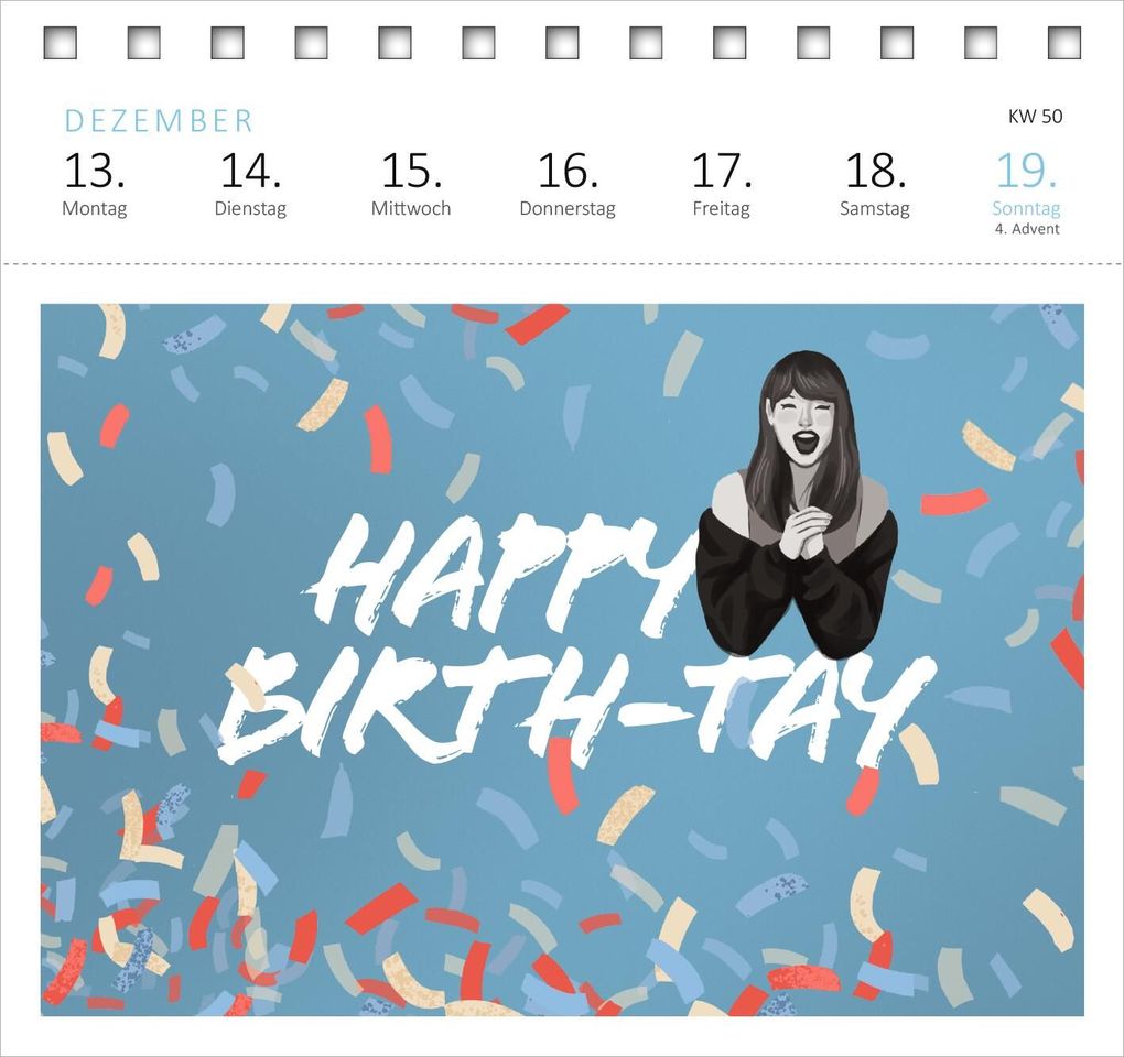 Weitere Ansicht: Postkartenkalender 365 Tage mit Taylor Swift 2027