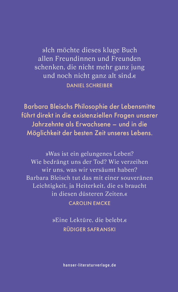 Weitere Ansicht: Mitte des Lebens | Barbara Bleisch