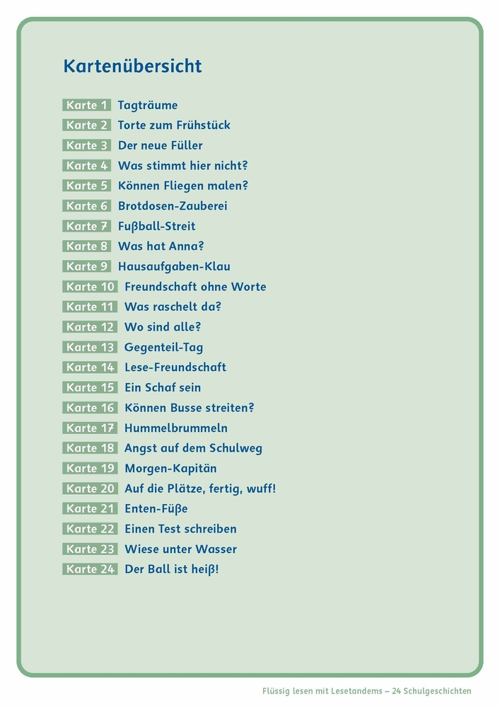 Weitere Ansicht: Flüssig lesen mit Lesetandems - 24 Schulgeschichten, Klasse 1/2 | Eva Hartenstein