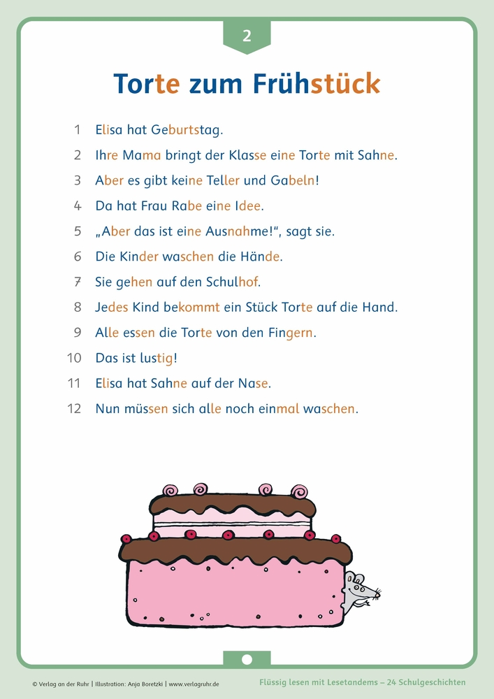 Weitere Ansicht: Flüssig lesen mit Lesetandems - 24 Schulgeschichten, Klasse 1/2 | Eva Hartenstein