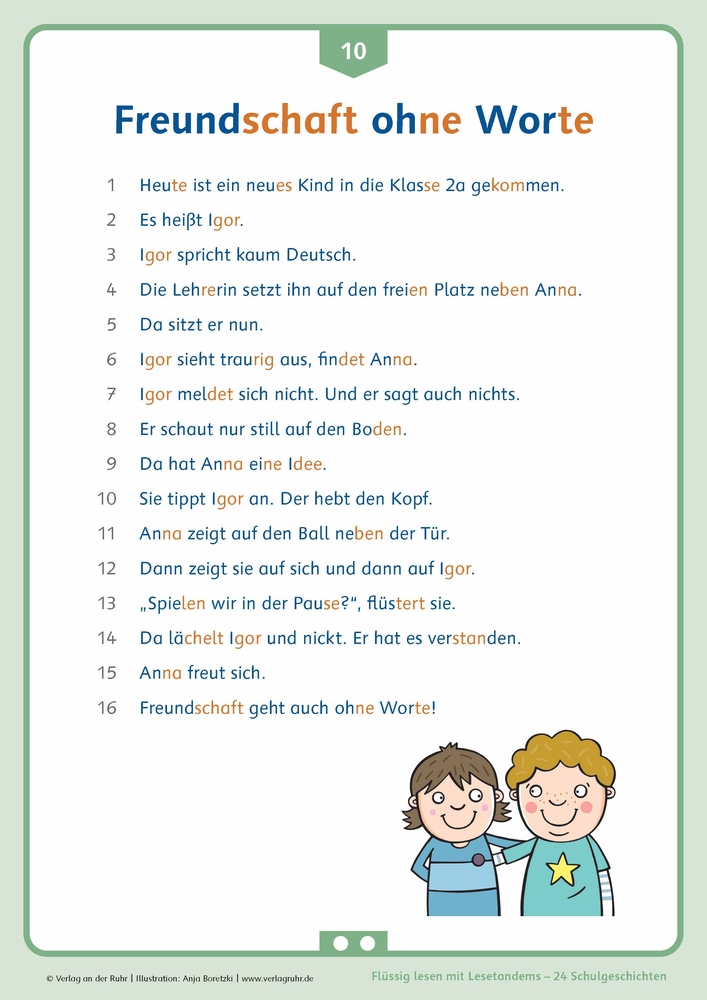Weitere Ansicht: Flüssig lesen mit Lesetandems - 24 Schulgeschichten, Klasse 1/2 | Eva Hartenstein