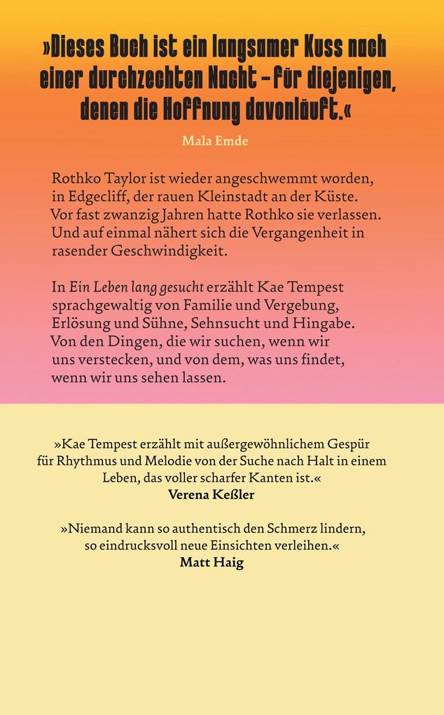 Weitere Ansicht: Ein Leben lang gesucht | Kae Tempest