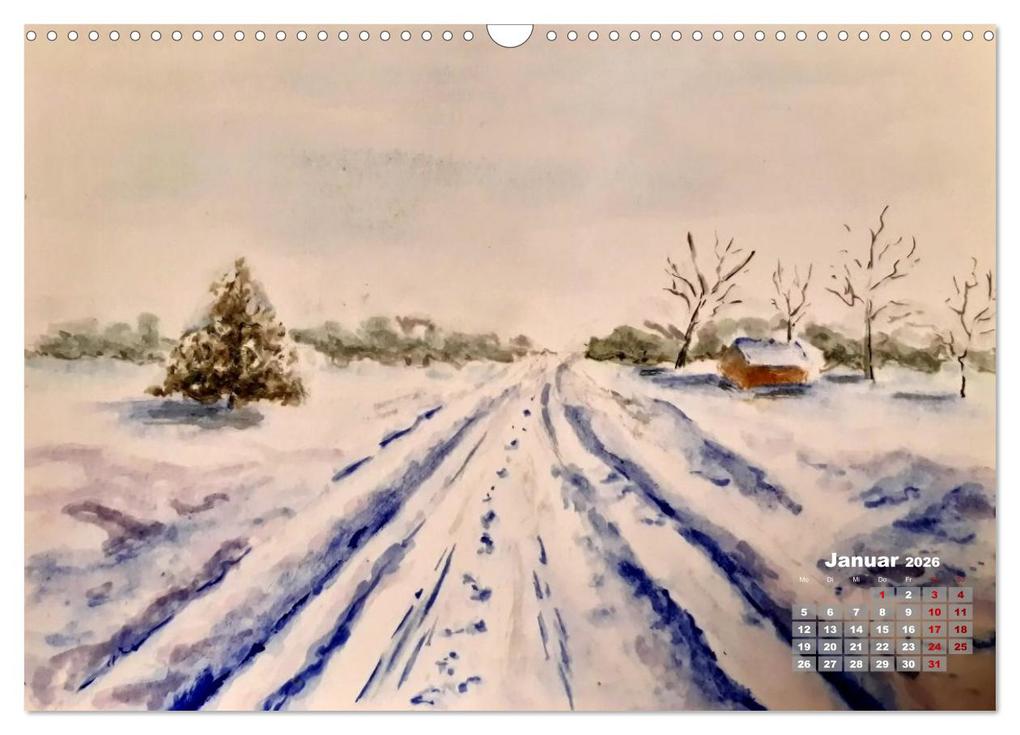 Weitere Ansicht: Landschaften in Acryl & Aquarell (Wandkalender 2026 DIN A3 quer), CALVENDO Monatskalender | Nicolle Range, Calvendo