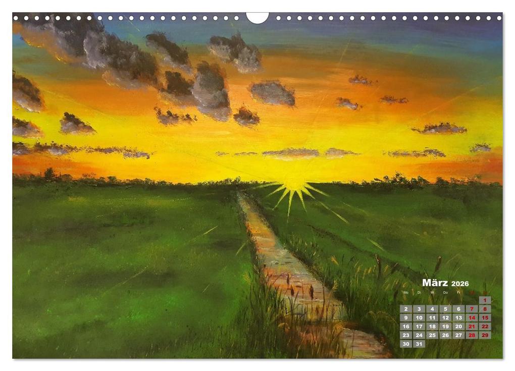 Weitere Ansicht: Landschaften in Acryl & Aquarell (Wandkalender 2026 DIN A3 quer), CALVENDO Monatskalender | Nicolle Range, Calvendo