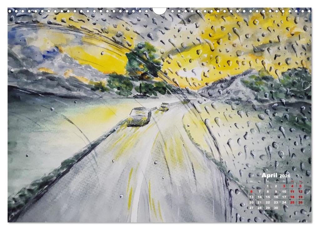 Weitere Ansicht: Landschaften in Acryl & Aquarell (Wandkalender 2026 DIN A3 quer), CALVENDO Monatskalender | Nicolle Range, Calvendo