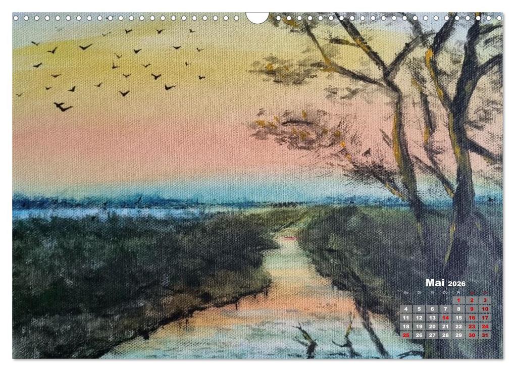 Weitere Ansicht: Landschaften in Acryl & Aquarell (Wandkalender 2026 DIN A3 quer), CALVENDO Monatskalender | Nicolle Range, Calvendo