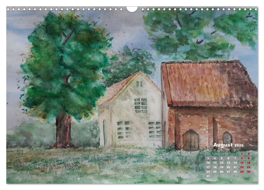 Weitere Ansicht: Landschaften in Acryl & Aquarell (Wandkalender 2026 DIN A3 quer), CALVENDO Monatskalender | Nicolle Range, Calvendo