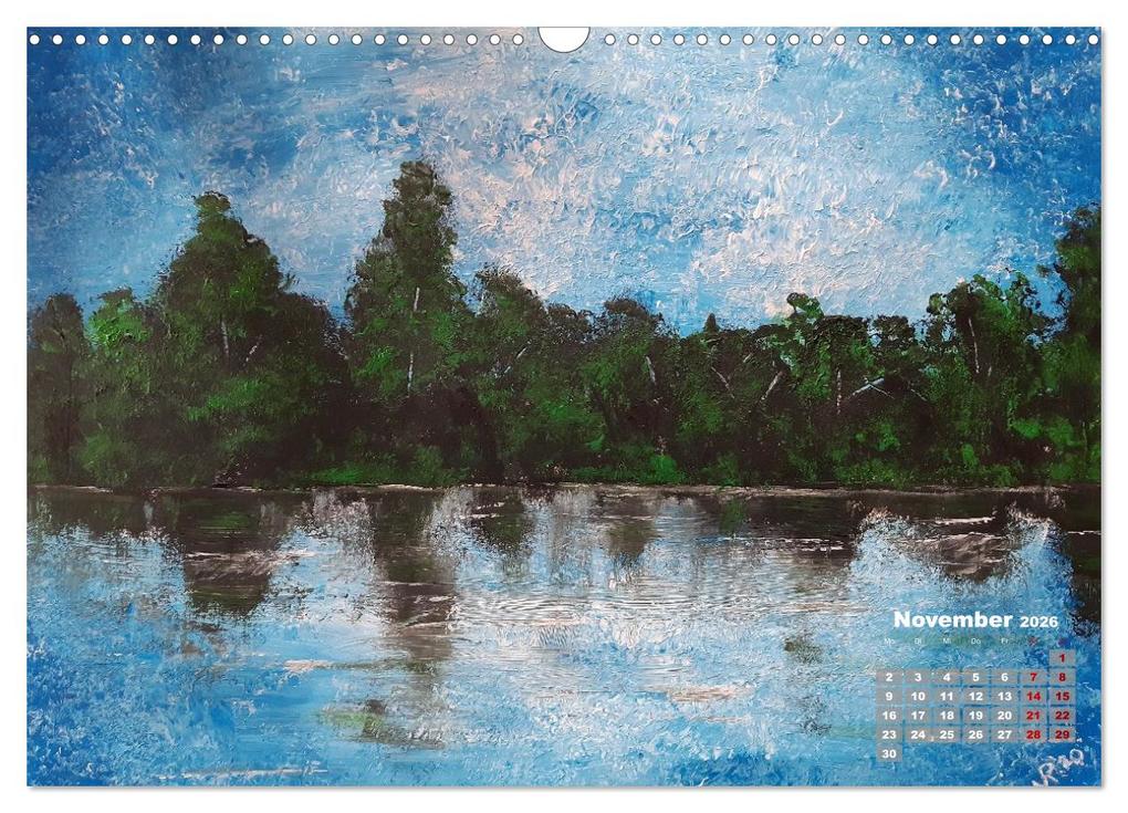 Weitere Ansicht: Landschaften in Acryl & Aquarell (Wandkalender 2026 DIN A3 quer), CALVENDO Monatskalender | Nicolle Range, Calvendo