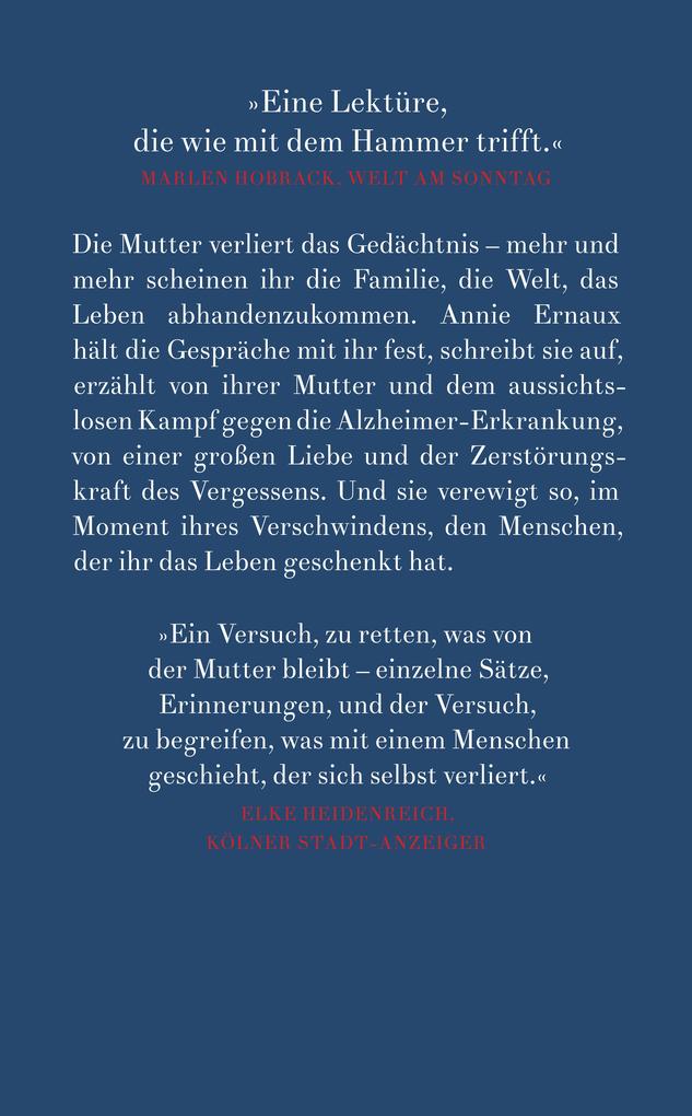Weitere Ansicht: Ich komme nicht aus der Dunkelheit raus | Annie Ernaux