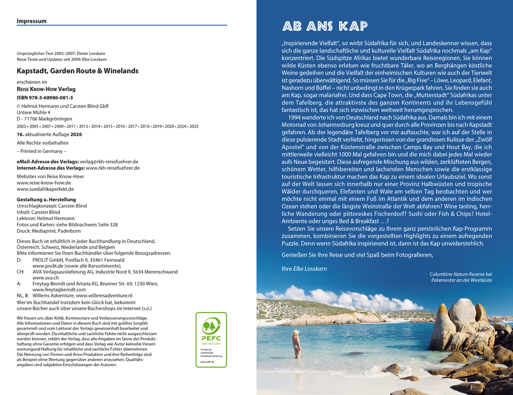 Weitere Ansicht: Reise Know-How Reiseführer Südafrika - Kapstadt, Garden Route & Winelands | Elke Losskarn
