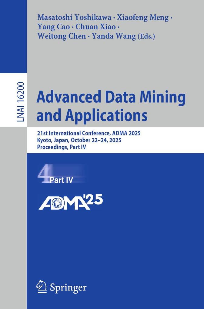 Produktbild: Advanced Data Mining and Applications